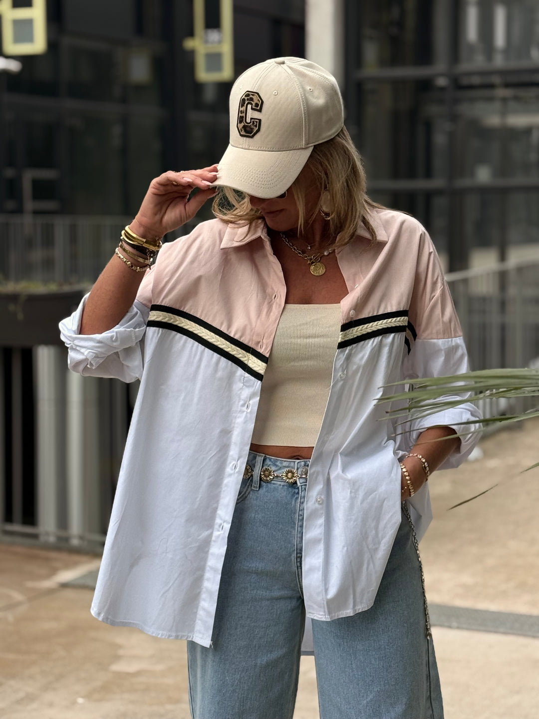 Chemise Bi-couleur rose