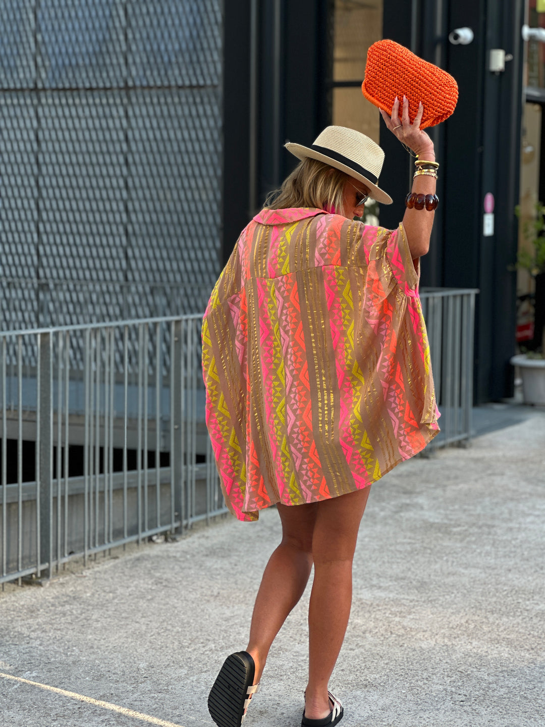 Chemise colorée motifs JUCE