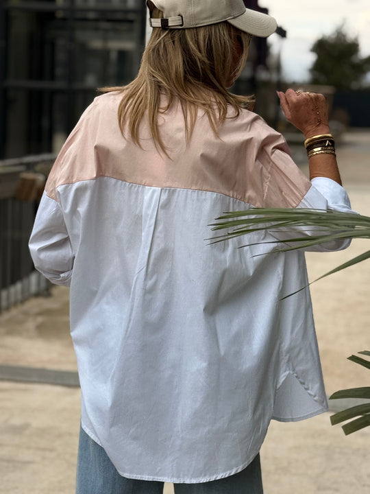 Chemise Bi-couleur rose