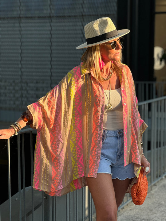 Chemise colorée motifs JUCE