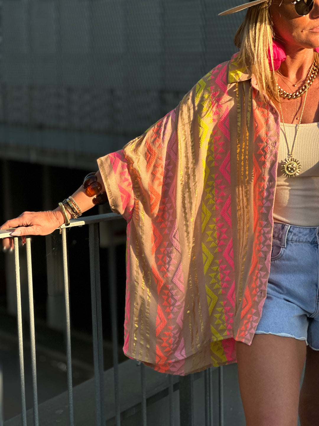 Chemise colorée motifs JUCE