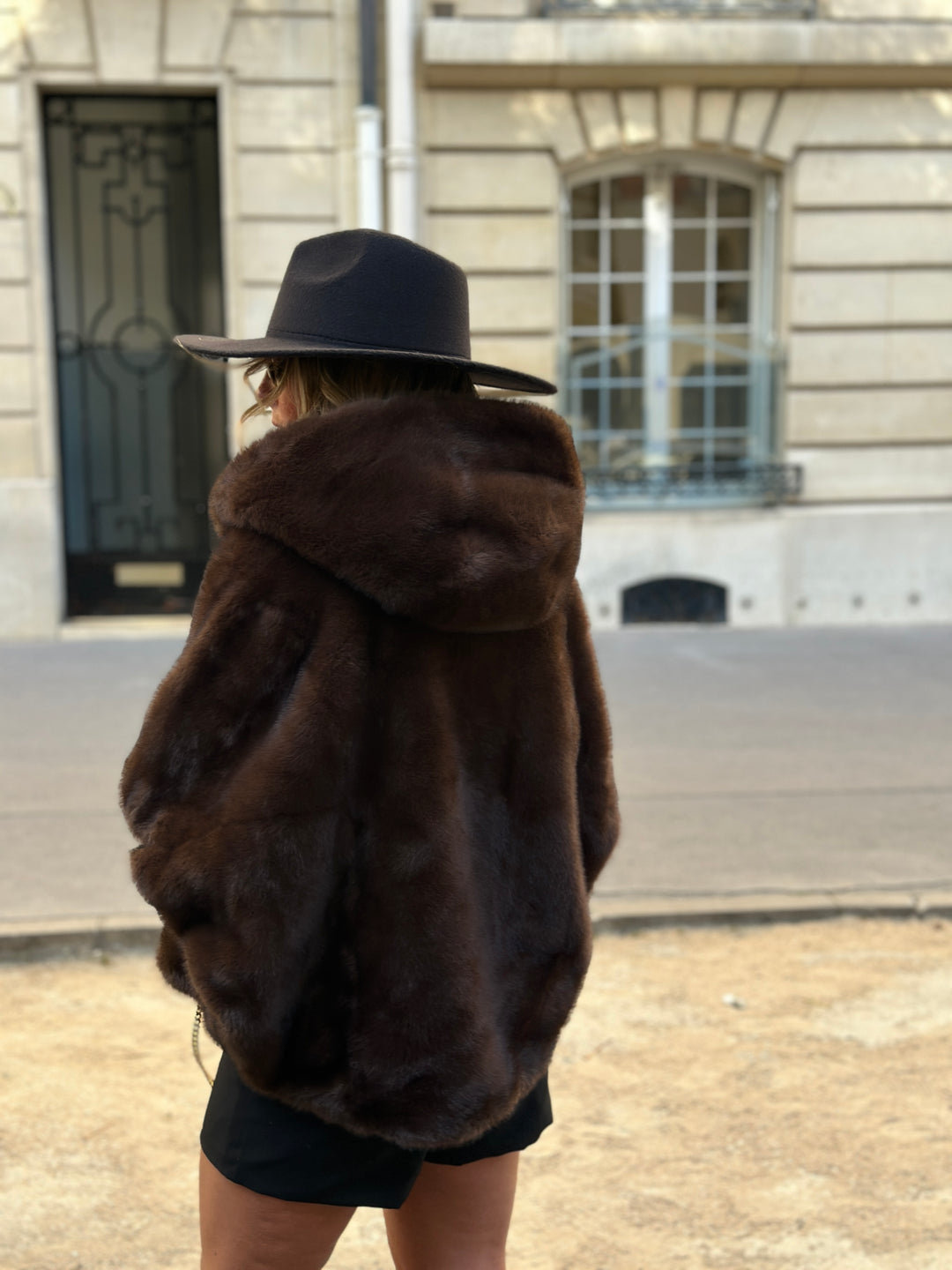 Veste fourrure capuche Leonie (Giovanni ) 8219