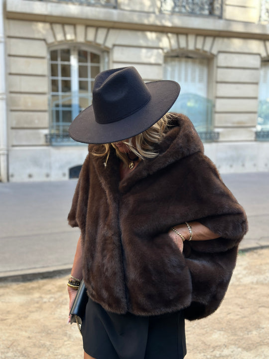 Veste fourrure capuche Leonie (Giovanni ) 8219