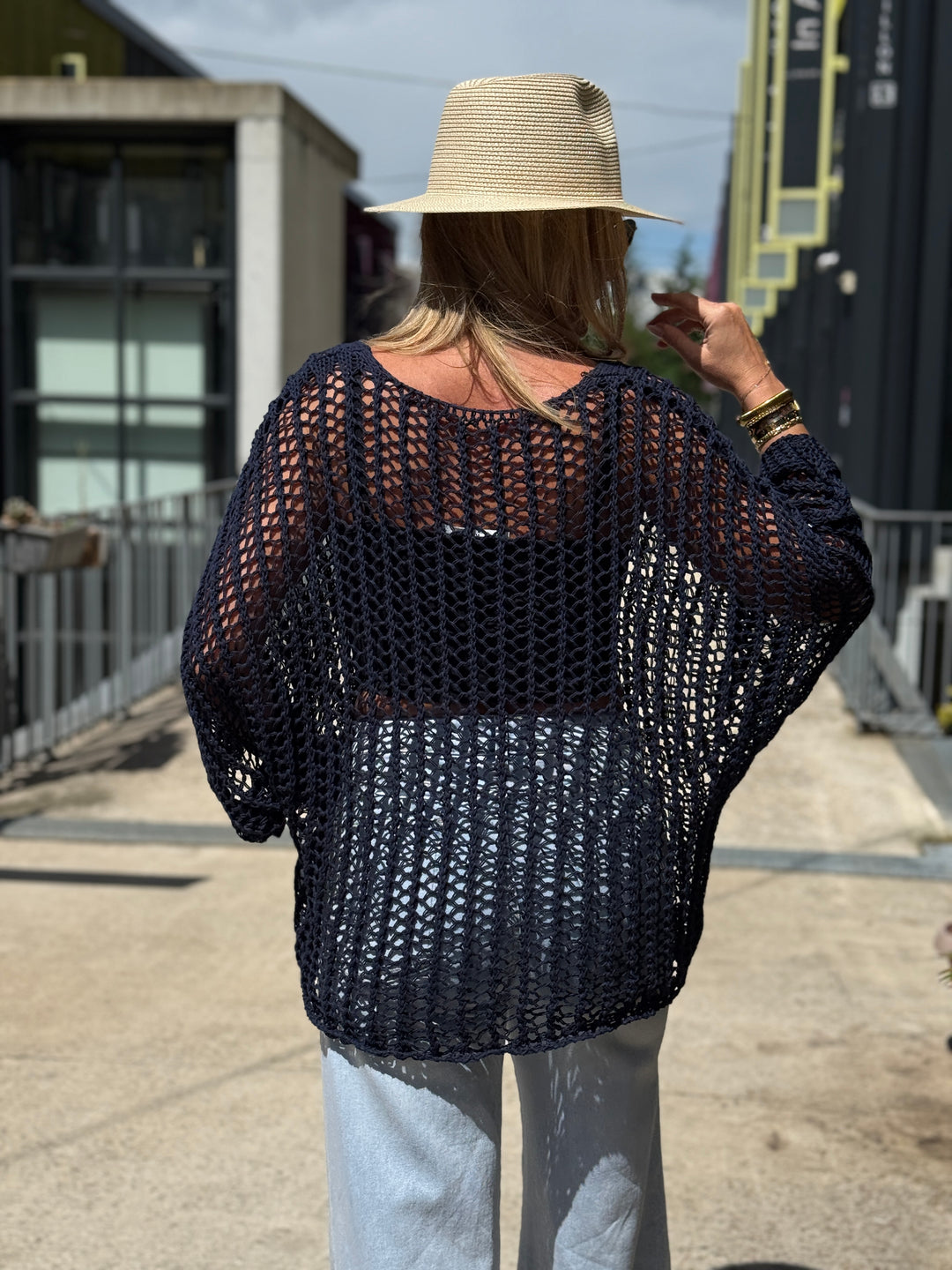 Pull crochet loose étoile 2001