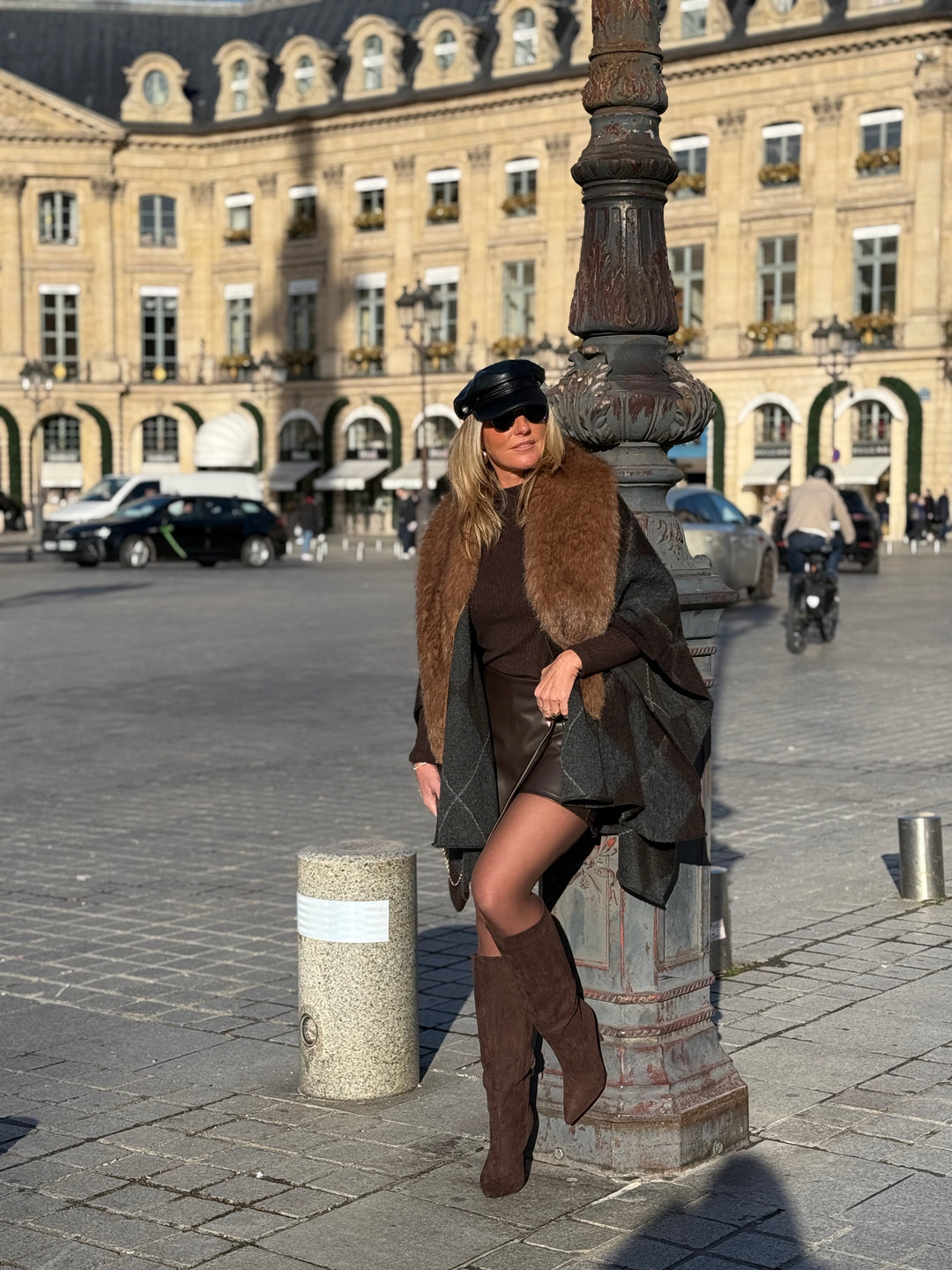 Jupe short simili choco 35020