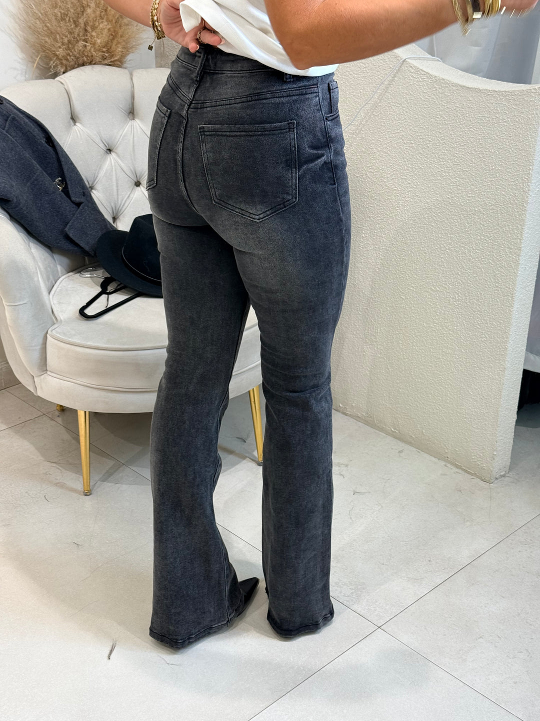 Jean flare gris T6341
