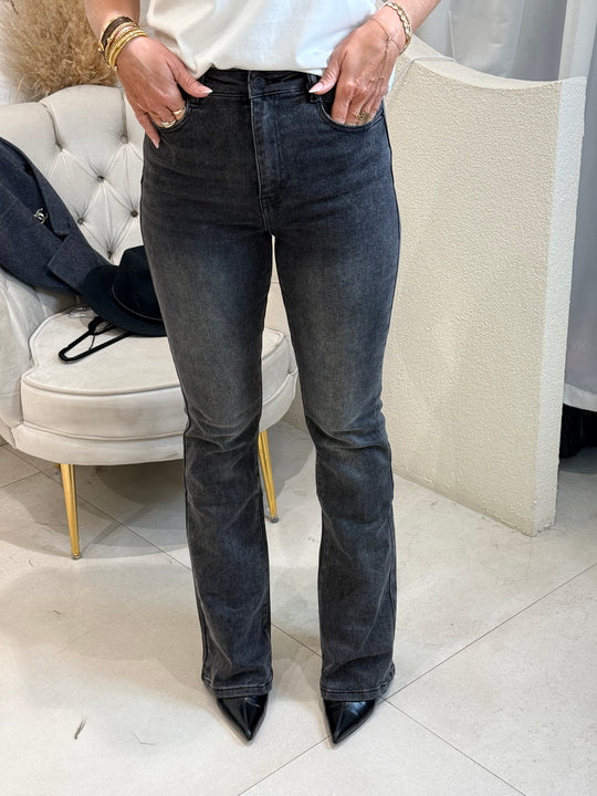 Jean flare gris T6341