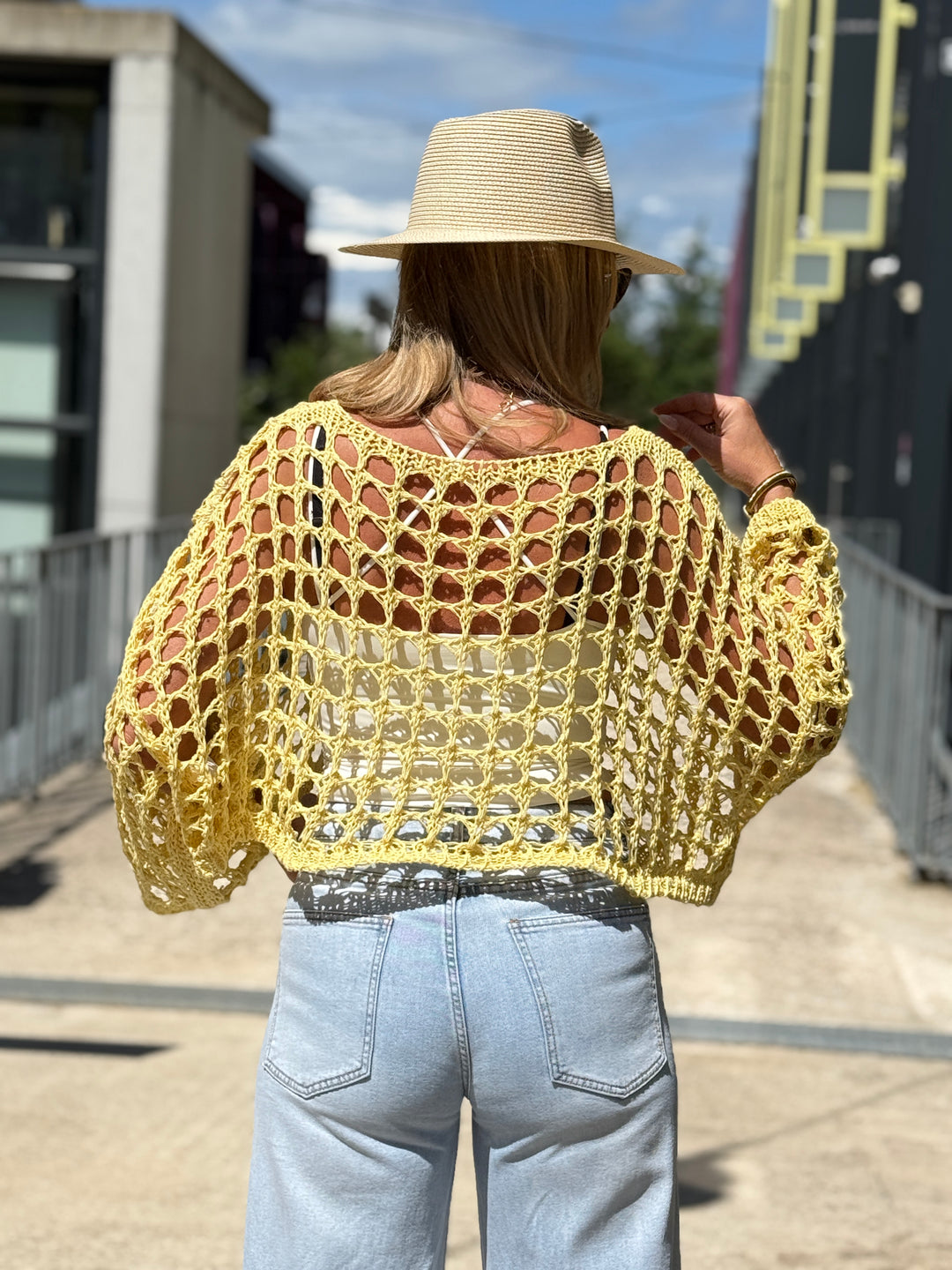Pull crochet étoile or 2129