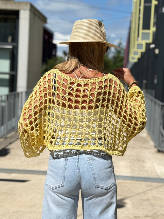 Pull crochet étoile or 2129