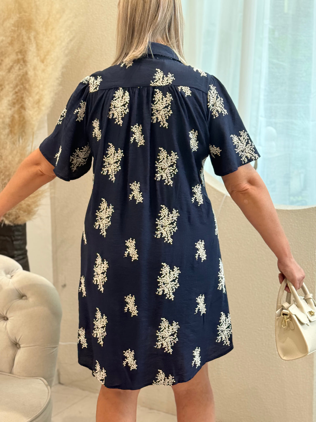 Robe courte bleu marine 333