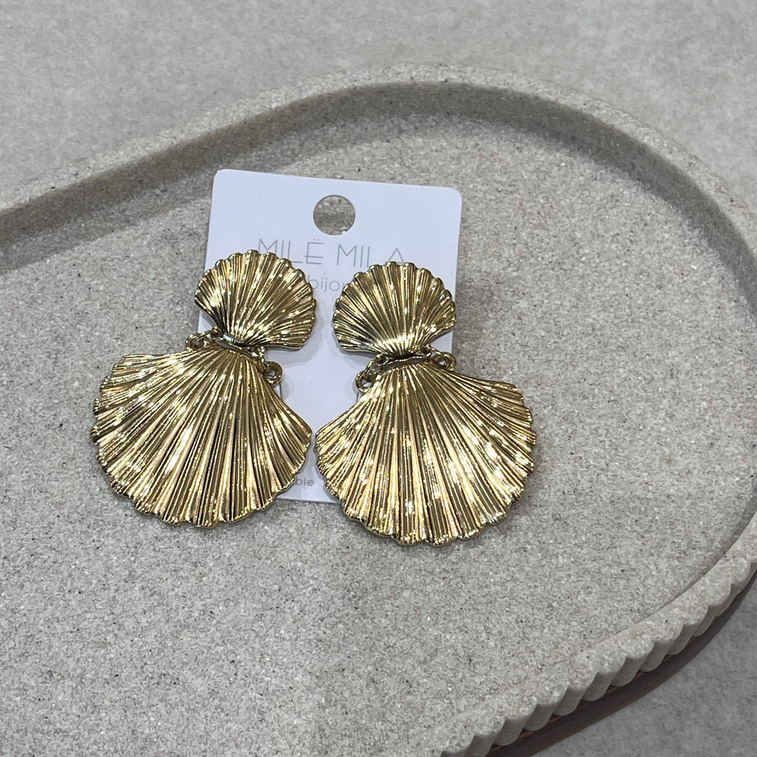 Boucles d’oreilles double coquillages