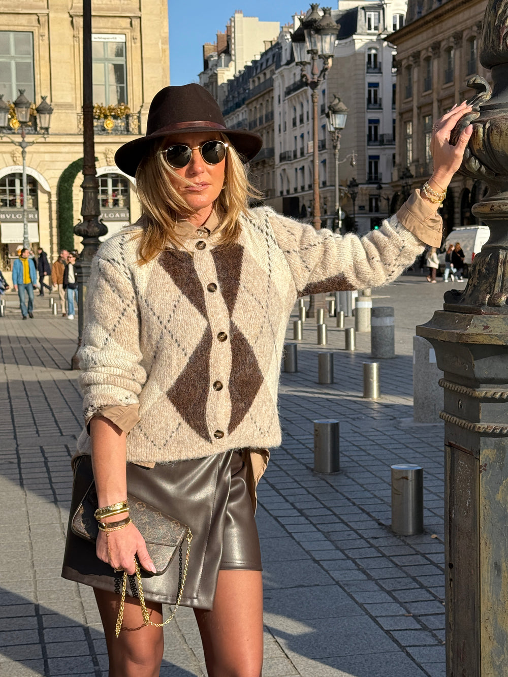 Jupe short simili choco 35020