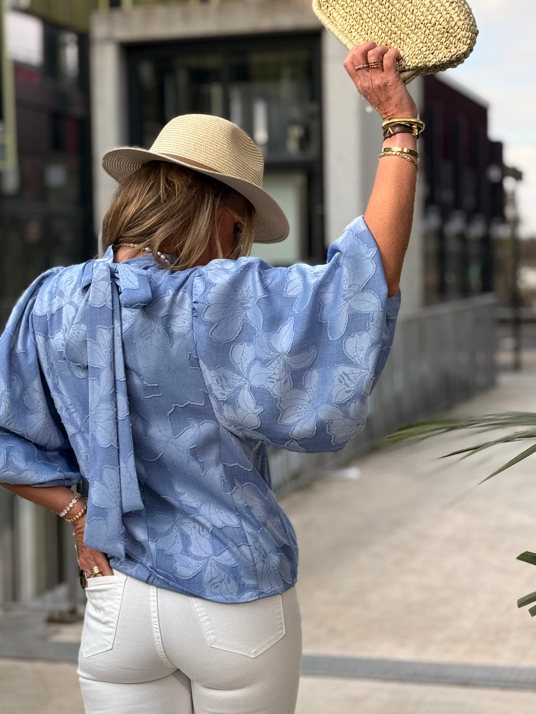 Blouse Avene bleu fleur