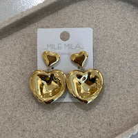 Boucles d’oreilles cœur Mila