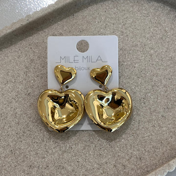 Boucles d’oreilles cœur Mila
