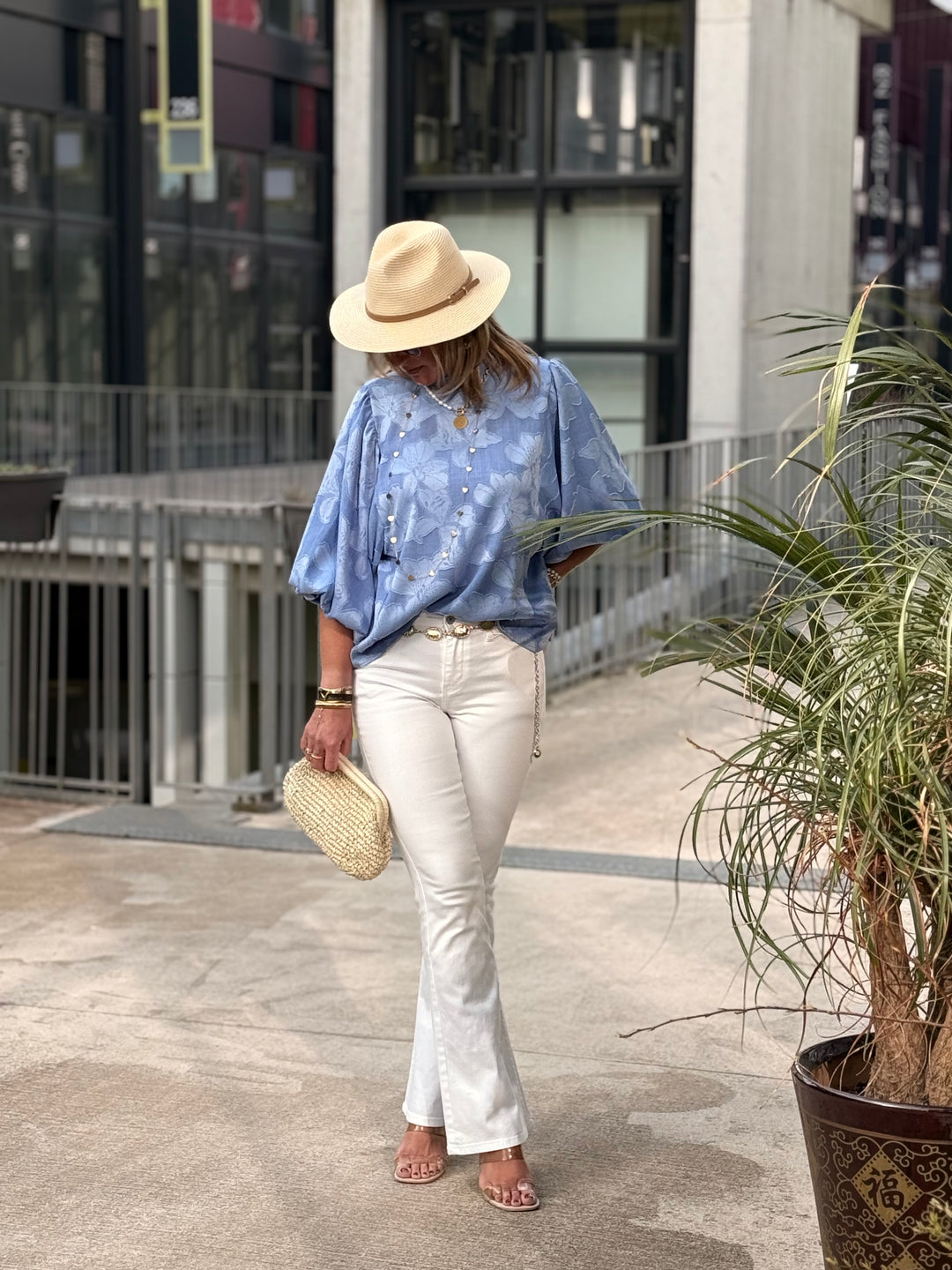Blouse Avene bleu fleur