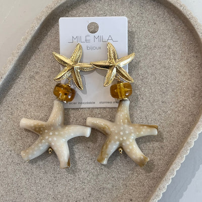 Boucles d’oreilles étoile de mer