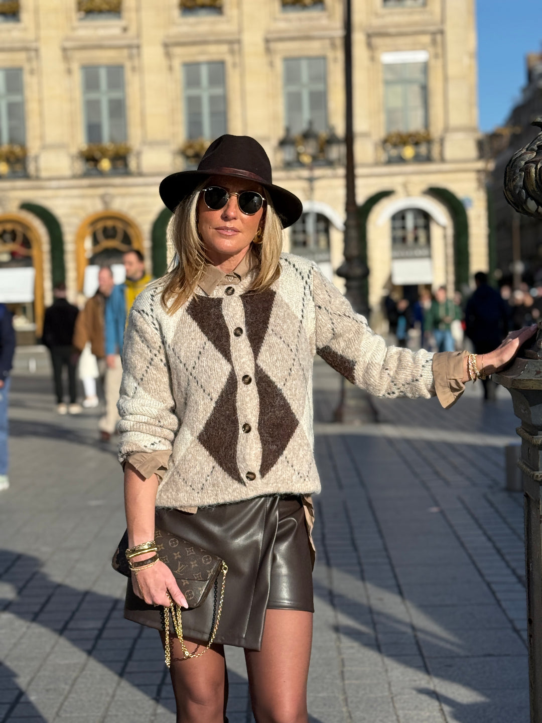 Jupe short simili choco 35020