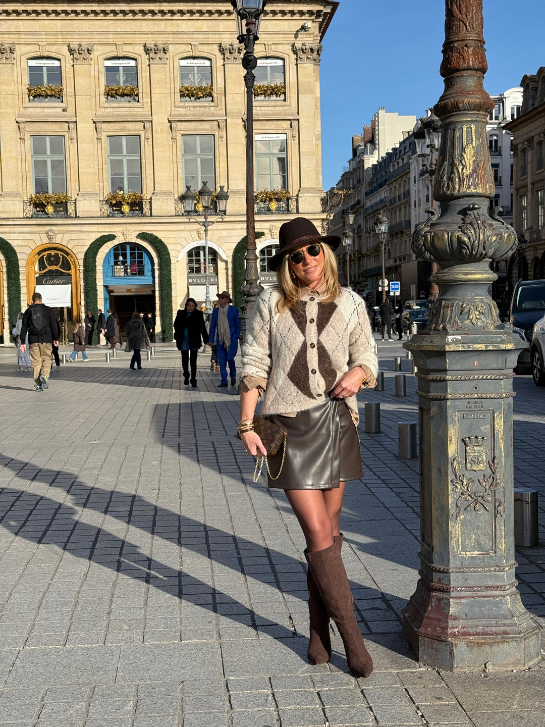 Jupe short simili choco 35020