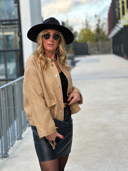 Veste  tweed Or 2449