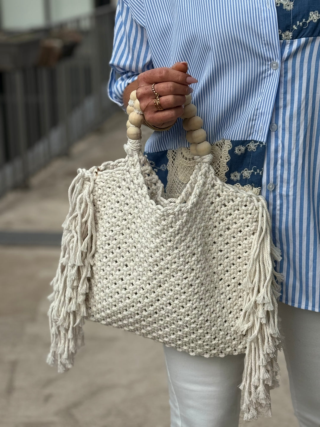 Sac crochet à franges