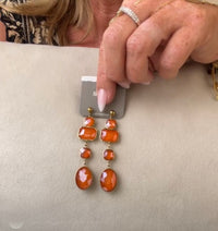 Boucles pendantes Orange