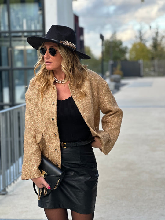 Veste  tweed Or 2449