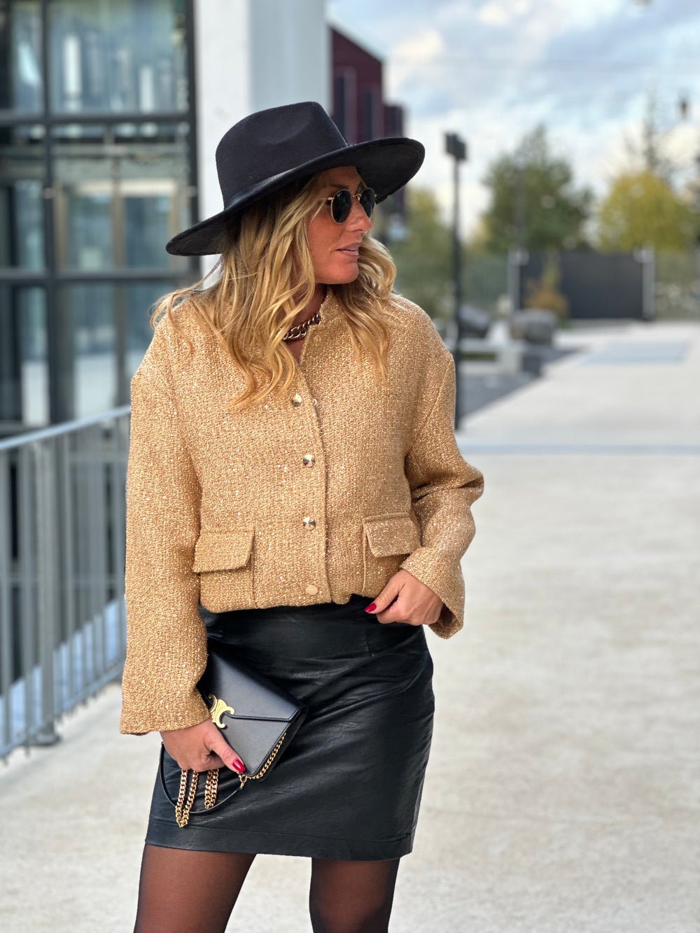 Veste  tweed Or 2449