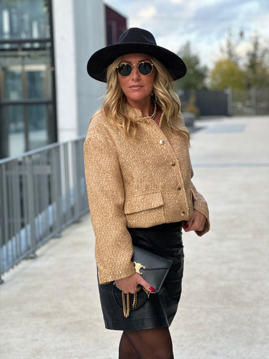 Veste  tweed Or 2449