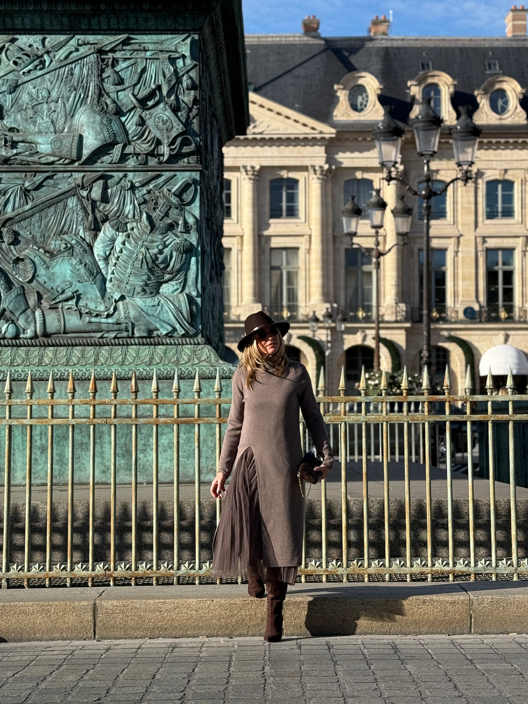 Pull Robe fente coté voile 2315