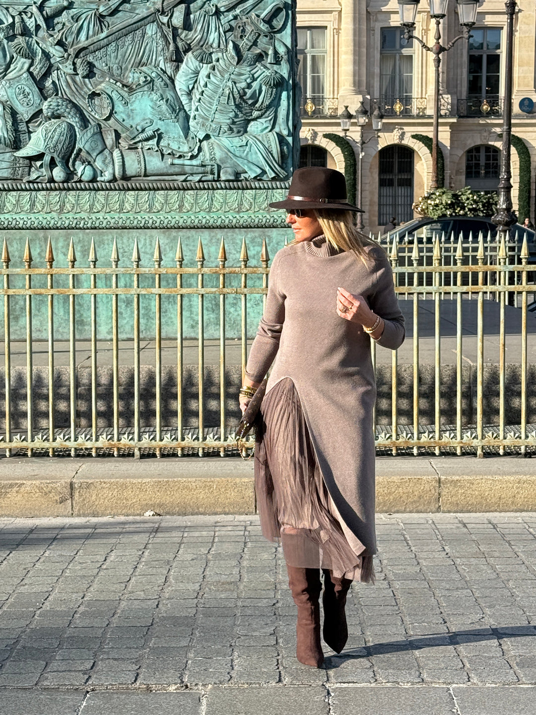 Pull Robe fente coté voile 2315