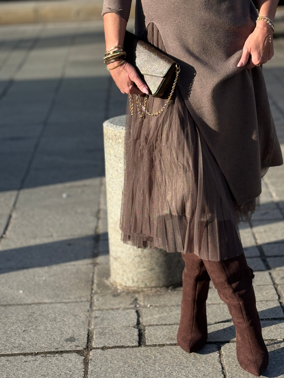 Pull Robe fente coté voile 2315