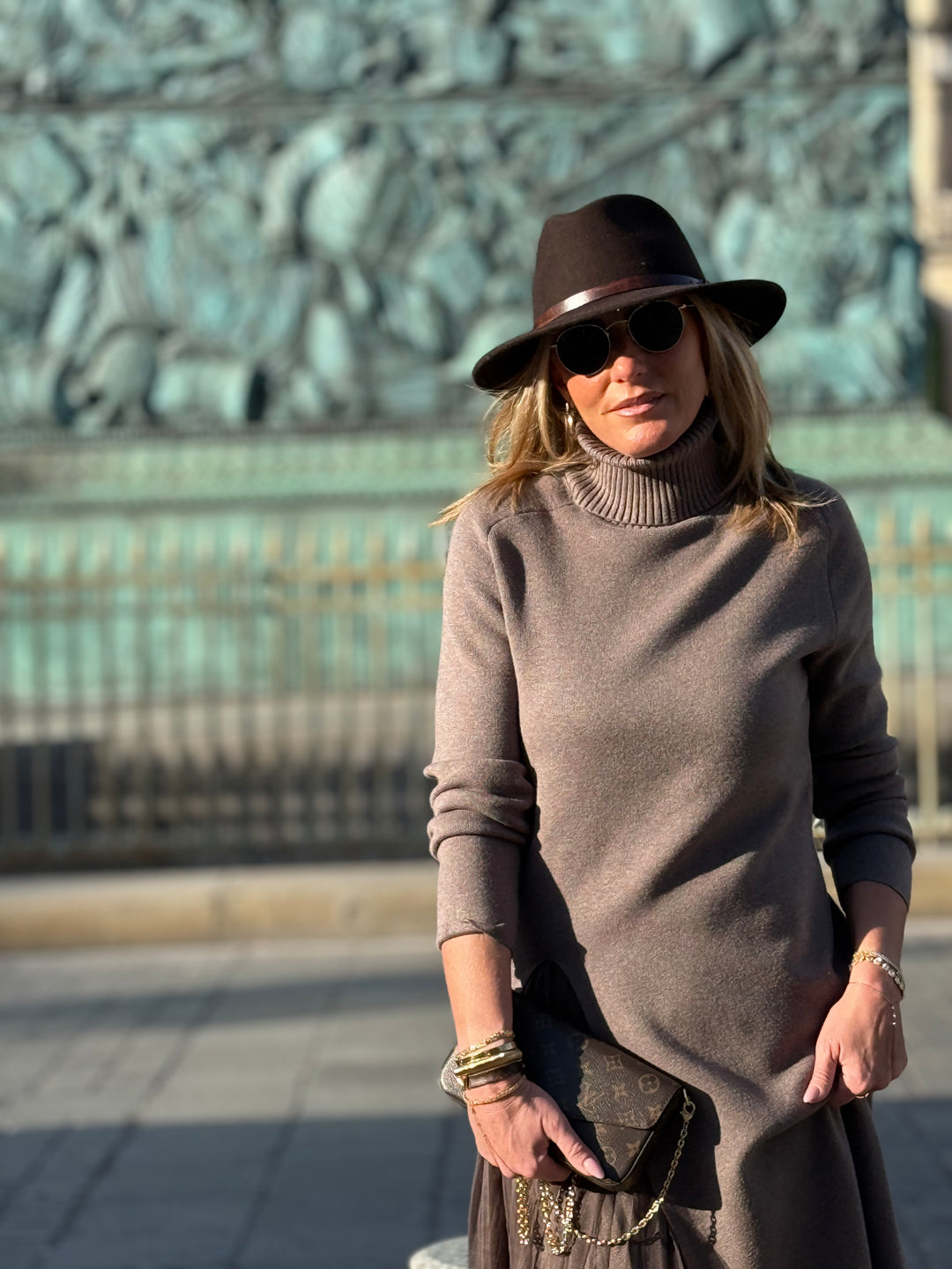 Pull Robe fente coté voile 2315