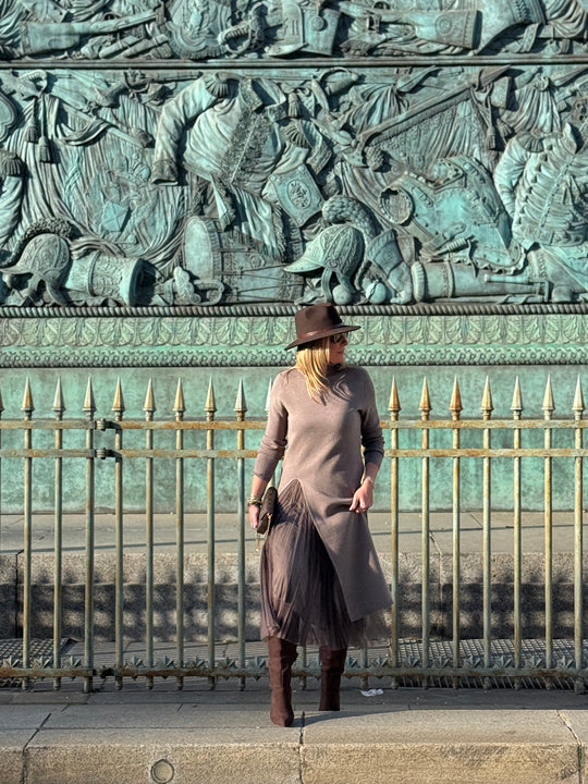 Pull Robe fente coté voile 2315