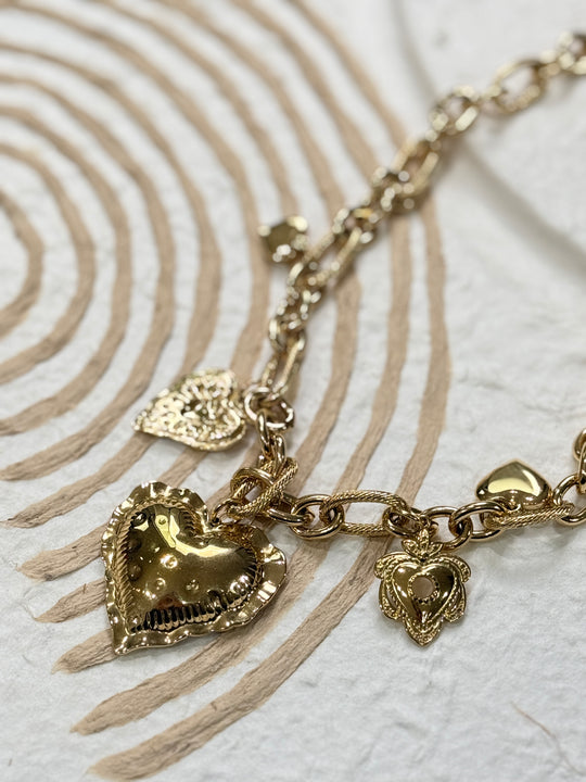 Collier multi coeurs