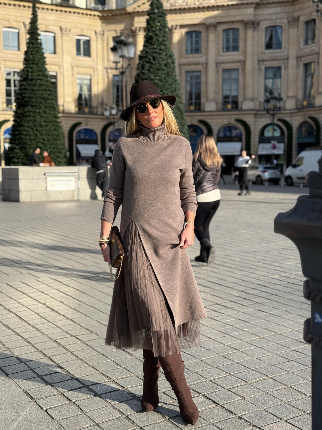 Pull Robe fente coté voile 2315