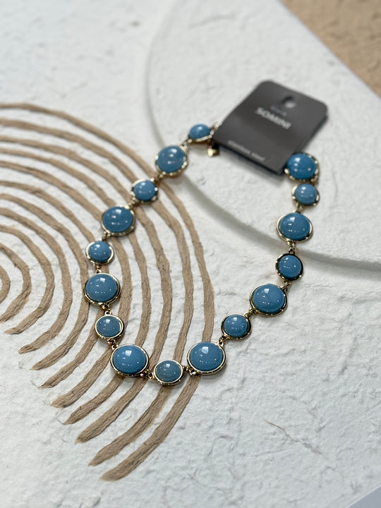 Collier pierre bleu