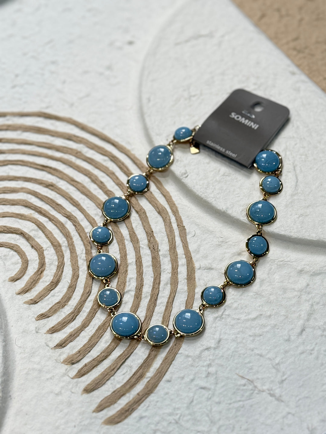 Collier pierre bleu