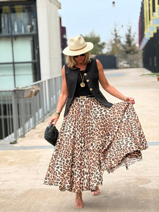 jupe leopard fluide