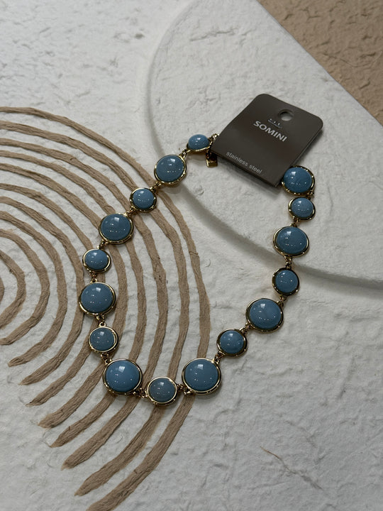 Collier pierre bleu