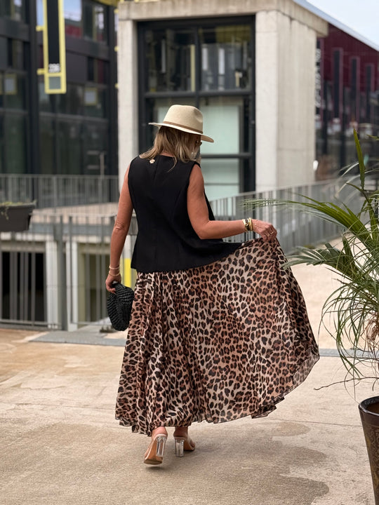 jupe leopard fluide