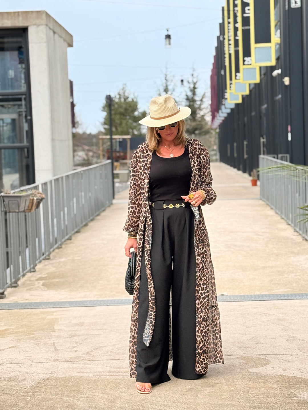 Kimono/robe imprimée léopard