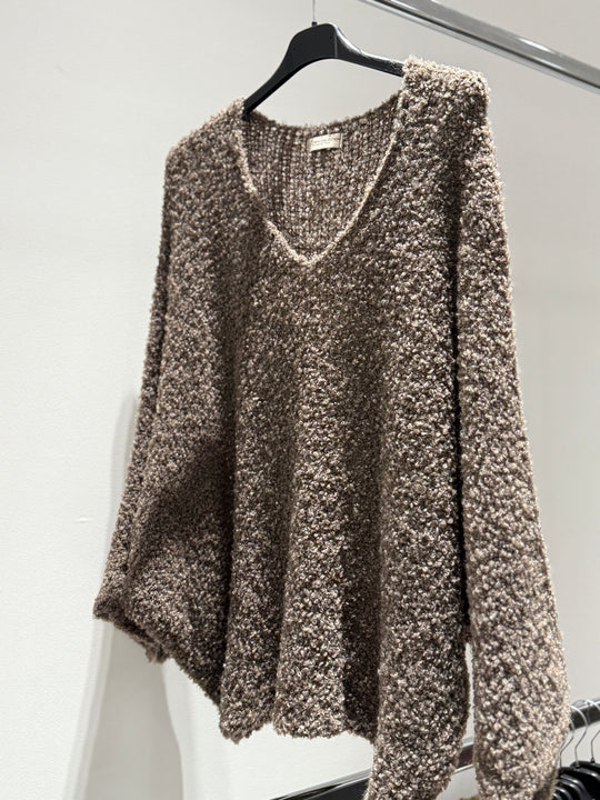 Pull maille colle V 72630
