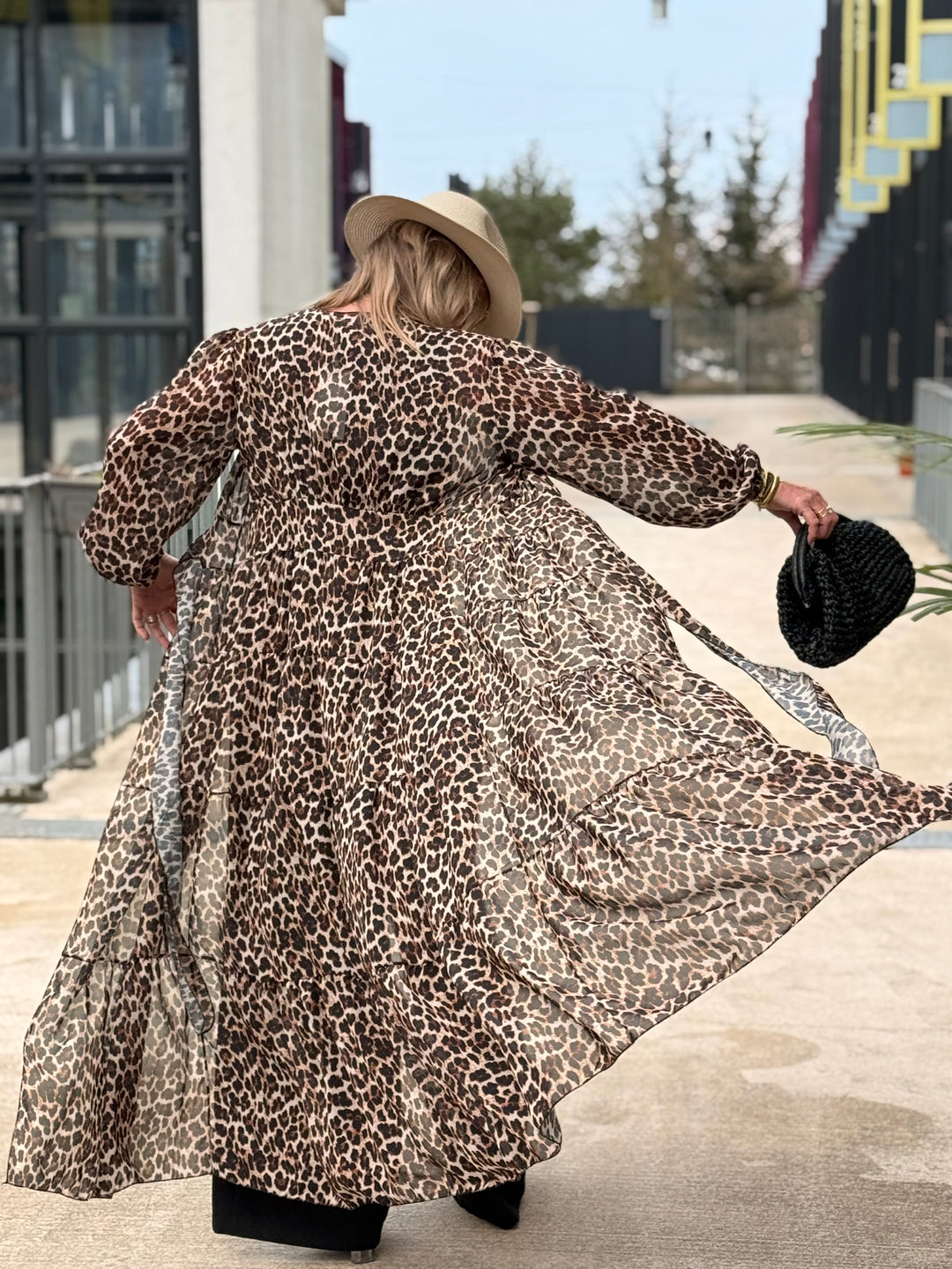 Kimono/robe imprimée léopard