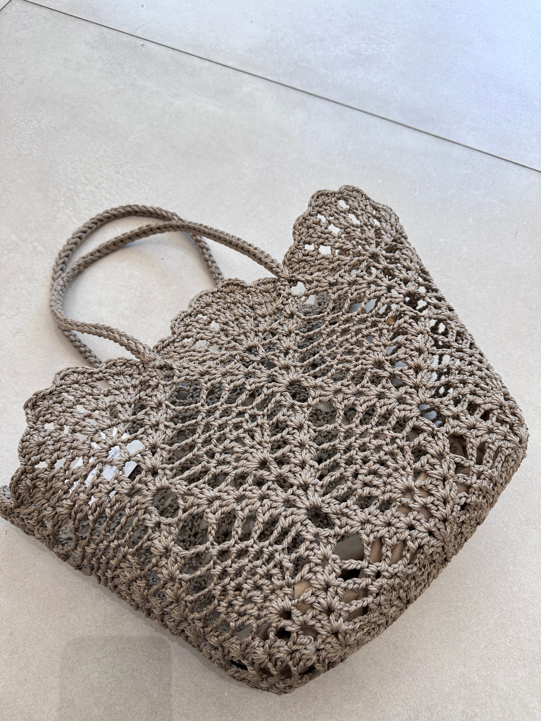Grand sac maille tressée