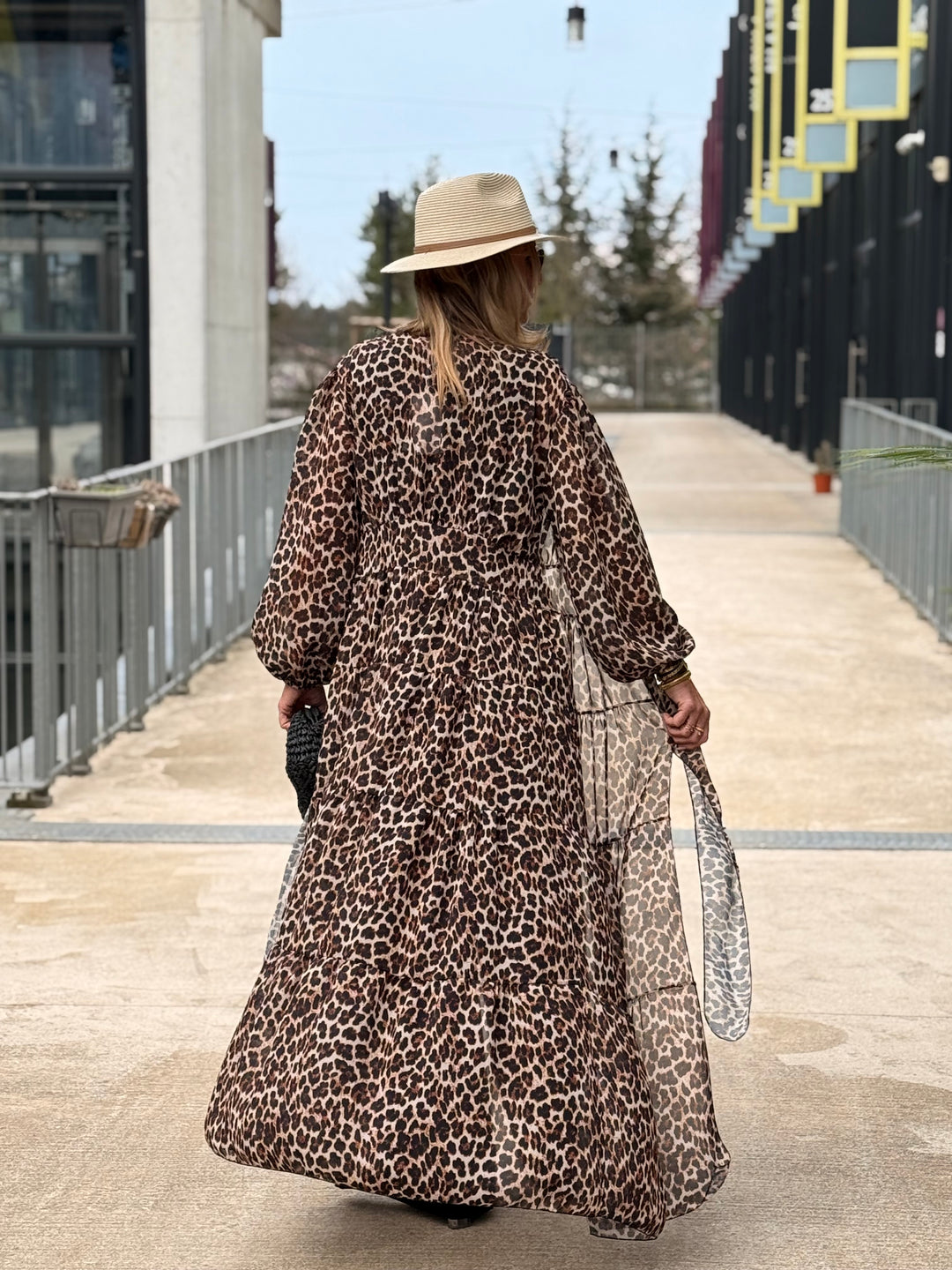 Kimono/robe imprimée léopard