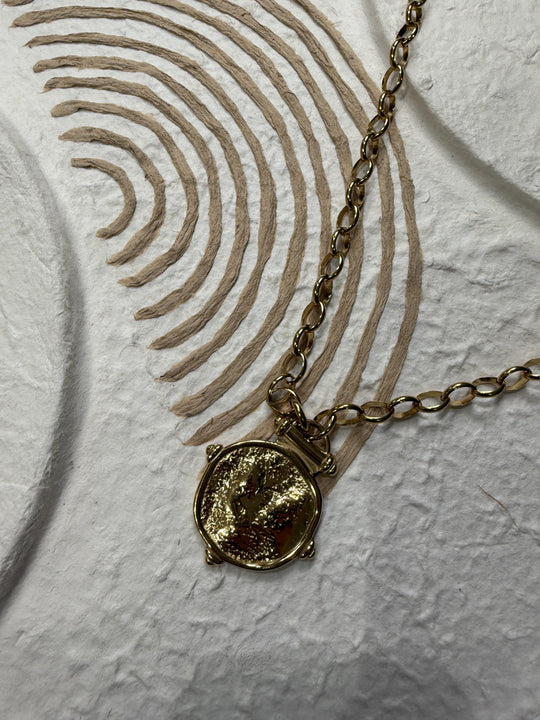 Collier sautoir métal or