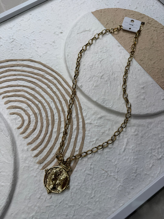 Collier sautoir métal or