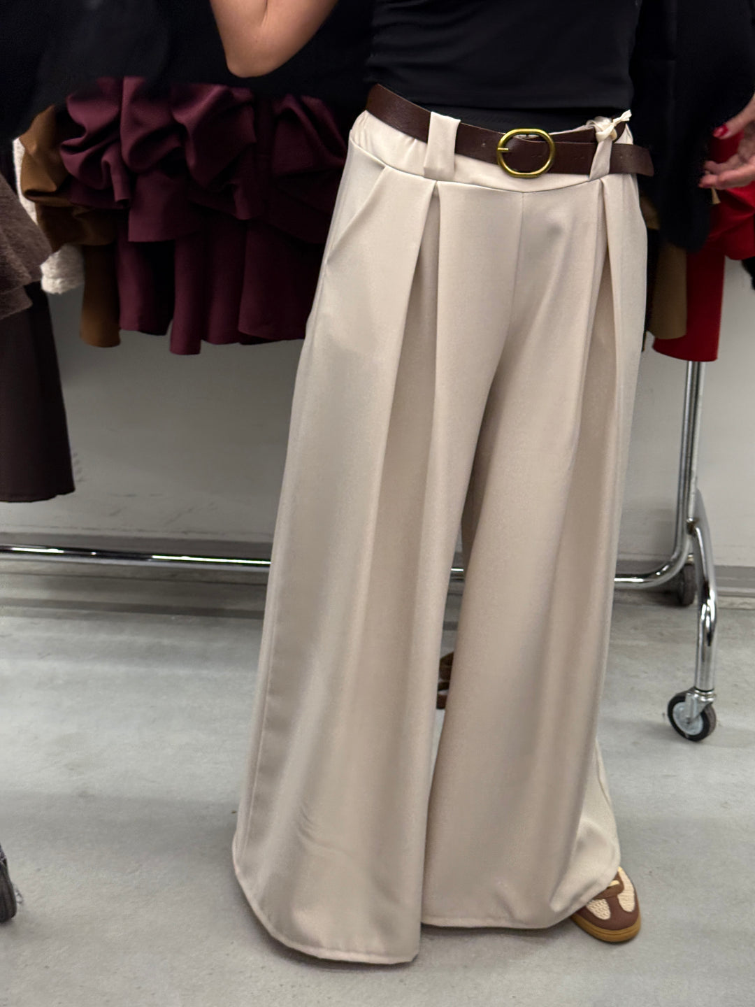 Pantalon pince palazzo