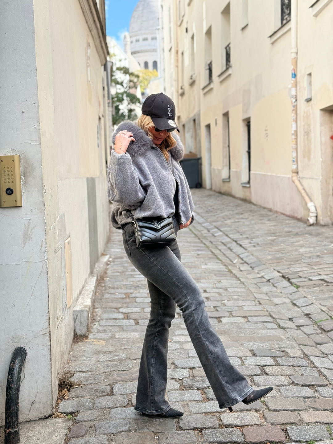 Jean flare gris T6341